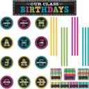 2 x Teacher Created Resources Chalkboard Brights Our Class Birthdays Mini Bulletin Board (TCR5506), 21" x 5"