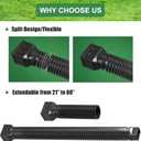 2 Pack Rain Gutter Downspout Extensions Flexible,Down Spout Extender Diverter Extendable from 21 to 68 in,Screws for Included,Black