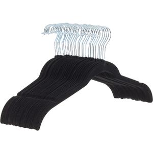 Amazon Basics Slim, Velvet, Non-Slip Shirt Clothes Hangers, Pack of 30, Black