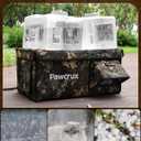 Heated Cat House for Outside with Dual Doors, Insulated Cat House Outdoor with Heating Pad, Weatherproof Heated Outdoor Cats Houses Weatherproof for Feral Cats (Leaf, 17.5" L x 12" W x 13" H)