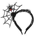 Halloween Spider Headband Costume Headbands for Women Girls Spider Web Headband Halloween Headpiece Hair Band Cosplay Festival Hair Accessories for Women Spiderweb Headband Halloween Party Head Piece (Black)