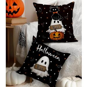 Halloween Pillow Covers 18x18 Set of 2 Throw Pillow Cases Soft Cushion Case Pillowcase for Chair Sofa Bedroom Living Room Home Decor, Polka