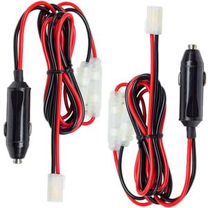 T-Shape Car Mobile Radio DC Power Cable CB Radio Power T Shape Adapter Mobile Transceiver Power Connector for YAESU FT-7800R FT-7900R FT-8900R Kenwood TM-741 TM-G707 TM271 GMRS Mobile Radio 5.6ft Long (KWD-C2)