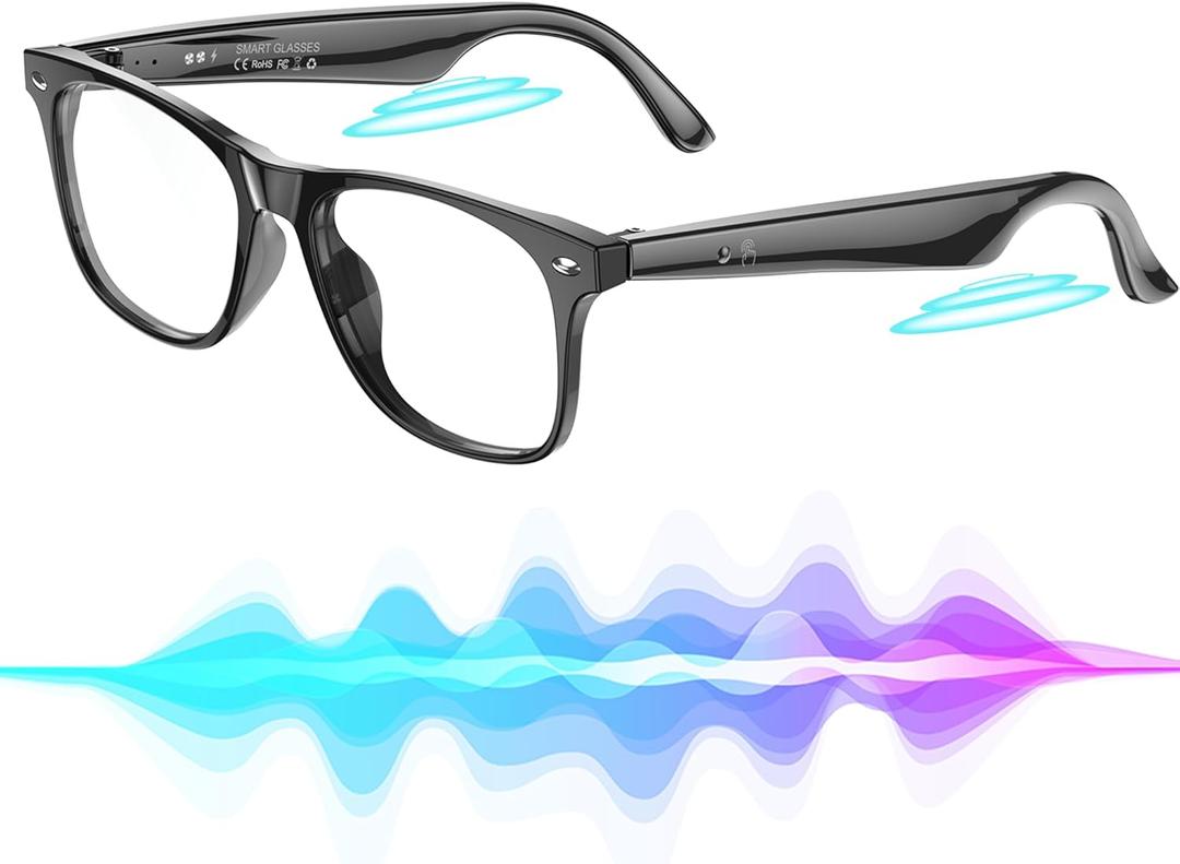 Smart Glasses with AI, Smart Audio Glasses for Men & Women, 130+ Languages Translation, Voice Assistant, Blue Light Protection