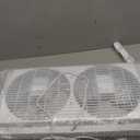 shinic 9" Dual Window Fan with Manual Reversible Airflow, 2-Speeds Twin Fans, Expandable Panels (22"-33"), Built-in Handle & Removable Feet, Ideal for Home, Kitchen, Bedroom, Office Ventilation, Large