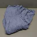 OUGES Women's 100% Cotton Baby Shower Maternity Dress Square Neck Hollow Out Eyelet Smocked Tiered Midi Dresses 2026 (Large, Gray Blue)