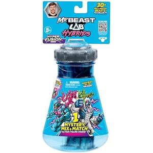MRBEAST LAB Hybrids Single Pack, Mix & Match Millions of Combinations to Create The Ultimate Beast and Reveal Individual Beast Parts to Create 1 of 10 4" Hybrid Figures, 30+ to Collect