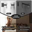 Hei!Dear 2 Pack Blackout Curtain Rod for Windows 48 to 84 inch (4-7Ft), Wrap Around Room Darkening Curtain Rods, 5/8" Samll Adjustable Modern Decorative Window rod,Black