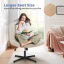 DUMOS Criss Cross Chair, Cross Legged Vanity Chair, Home Office, No Wheels-Fabric