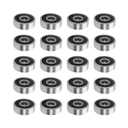 2 x Othmro 20Pcs 626-2RS Deep Groove Ball Bearings, Double Plastic Sealed Bearings, Carbon Steel Roller Guide Bearing 0.24x0.75x0.24inch for Dental Equipment Skateboards Ship Rudder Shafts Scooters