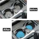 3 x Car Cup Coaster, Universal Automotive Waterproof Non-Slip Cup Holders Sift-Proof Spill Holder Car Interior Accessories 4 Pack Blue