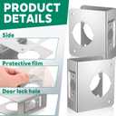 2 Pcs Stainless Steel Lock and Door Reinforcement Plate 1-3/4-Inch Thick by 2-3/8-Inch Backset 2-1/8-Inch Bore Door Reinforcement Plate for Reinforcing and Repairing Doors, Silver