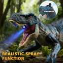 2.4GHz Remote Control Walking Dinosaur Toy for Kids - Birthday Gifts for Boys Ages 3-5 5-7 8-12, Interactive Dino with Roaring Sound, Cool Lights & Mist Spray
