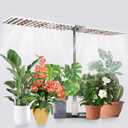 JCBritw 100W LED Grow Light Panel，Adjustable Free Standing Plant Light, White with IR Full Spectrum Grow Lamp on Stand for Indoor Plants Seed Starting, Seedlings, Veg, Flower