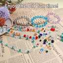 2 x 400 Pcs 6mm Assorted Colors Rondelle Glass Crystal Beads Loose Craft Bead for Bracelet Necklace Earring Keychain DIY Jewelry Making, White -Amber