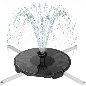 Solar Fountain Pump with 3 Spray Height Adjustment, Upgraded PET Solar Bird Bath Fountains with 6 Nozzles, Solar Water Fountain Pump for Outdoor, Bird Bath, Garden, Pool, Pond
