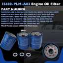 3PCS 15400-PLM-A02 Engine Oil Filter 94109-14000 Washers Kit Fit for Honda Acura-Accord CR-V Civic HR-V Pilot Fit CR-Z, Replaces 15400-PLC-003,15400-PLC-004,15400-PLM-A01,15400-RTA-003,15400-RTA-004