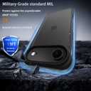 3 x for iPhone 17 air Case Translucent Matte Phone Cover, [10 FT Military Grade Drop Protection] Slim Durable Shockproof Protective Bumper (Black, iPhone 17 air)