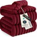 Bedsure GentleSoft Deep Red Full Blanket for Bed - Cozy Soft Blankets for Women, Cute Large Throws for Girls, 84x90 Inches