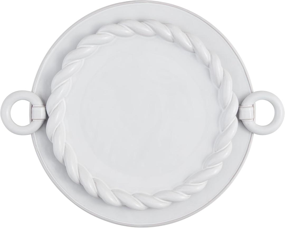 Mud Pie Twisted Round Nested Platter; small 11" dia | large 12 3/4" dia