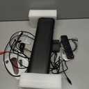 Rythflo 60W Bluetooth Sound Bar, 16 inch Compact TV Soundbar with Remote, 8 Flame Light Modes, Optical/ARC/AUX/RCA Connections, Wall-Mountable Home Theater Speaker for TV, PC, Projector, Gaming