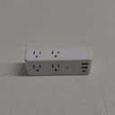 Surge Protector Outlet Extender with Rotating Plug - One Beat 6 AC Multi Plug Outlet with 3 USB Ports (1 USB C), 1800J Wall Charger, 3-Sided Power Strip Spaced Outlet Splitter for Home Office Travel (White)