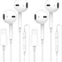Apple Headphones 2 Pack Wired Earbuds with Built-in Microphone & Volume Control Nosie Reduction Earphones Compatible with iPhone 14/13/12/11/XR/XS/X/8/7/SE/Pro/Pro Max, Support All iOS System