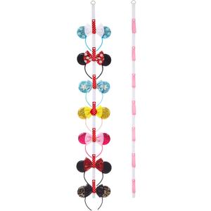 Nuolich 2Pcs Mouse Ears Headband Holder Polka Dot Hanging Wall Display Decor Vertical Headpiece Organizer Hair Bow Accessories Hanger Holder White