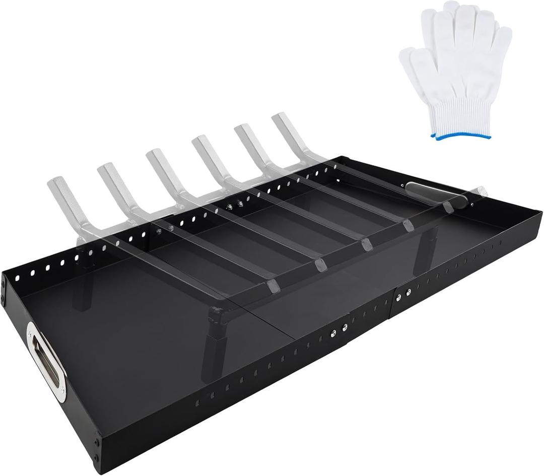 3 Piece Fireplace Tray Ash Pan,Adjustable Fireplace Tray for Up to 38" Fireplace Grates,Expandable Fireplace Ash Pan for Ash Collection,Large Trapezoid Stainless Steel, Fireplace Removable Ash Tray (Black)