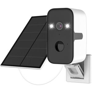 VSTARCAM 2K Solar Security Camera Wireless Outdoor, Free Cloud & SD Storage, No-Drill Magnetic Mount, 5G/2.4G Dual-Band WiFi 6, Motion Alerts, 6-Month Battery, Color Night Vision, IP66, 2-Way Talk