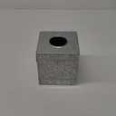 Autumn Alley Square Rustic Tissue Box Cover - Industrial Farmhouse Galvanized Tissue Box Holder - Perfect Rustic Style Decor  Galvanized Bathroom Accessories (Grey)