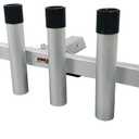 Extreme Max 3005.4275 Aluminum Pivoting Fishing Rod Holder for 2" Hitch Receivers - 6-Rod Capacity, Grey