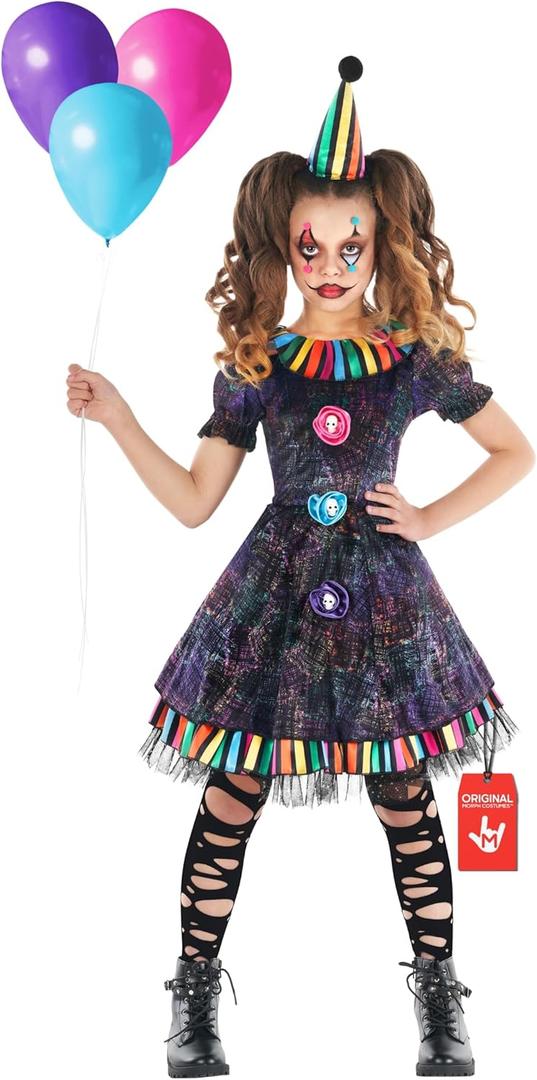 Morph Clown Costume For Girls, Girls Clown Costume, Creepy Costumes For Kids, Halloween Costumes For Kids (10-12 Years)