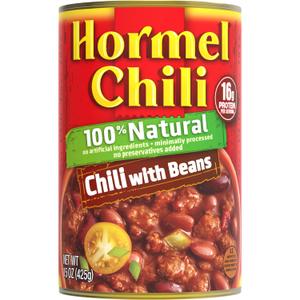 HORMEL Natural Chili with Beans, 15 Ounce (Pack of 12)