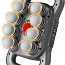 Back Massager for Relief Deep Tissue with Heat, 8 Heads Hands-Free Electric Back Massager, with 9 Modes & 9 Levels Deep Tissue Massage Gun for Pain Relief, Portable for Home & Office Use