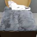UGG Euphoria Faux Fur Throw Blanket, Oversized Soft Throw for Couch or Bed, Luxury Room Decor, Giftable Fuzzy Blankets, Machine Washable, 50-inch x 70-inch, Chambray Blue Grey