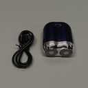 Mini Electric Shaver for Men, Upgrade Pocket Dual Head Shaver, Portable Razor for Men, Rechargeable Waterproof Compact Travel Electric Razor, USB Close Battery shavers (Blue)