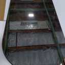 Arched Full Length Mirror, Wooden Thin Frame, 71"x32" Full Body, Hanging or Leaning Against Wall, Bedroom Floor Dressing, Black