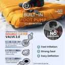 ZOOOBELIVES Inflatable Camping Sleeping Pad, 4-Inch Thick Full Air Support, No Bottoming Out for Side Sleepers, Camping & Backpacking Mattress with Built-in Foot Pump, Durable & Compact Airlive2000