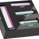 Acrylic Magnetic Food Bag Storage Organizer for Drawer or Refrigerator, Compatible with Gallon, Quart, Sandwich, Snack & Variety Size Bags