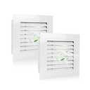 2pcs 14" x 14" Premium Aluminum Gable Vents with Screen, Paintable Design -Ideal for Attic and Shed Ventilation, Vent Opening 12"x12"(White 14" x 14"-2 Pack)