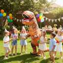Adult Dinosaur Inflatable Costume (150cm-190cm) Funny Tyrannosaurus Rex Costume for Mardi Gras Halloween Party Christmas
