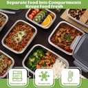 12 Pcs 304 Stainless Steel Food Containers with Lids Square Airtight Bento Lunch Boxes Metal for Snacks Sandwiche Storage Meal Prep Dishwasher Freezer Safe Office Home(12/18/25/28oz)(Black)