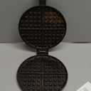7 Inch Round Cast Iron Waffle Iron Plant Oil Care Two Piece Hinged Non Electric Waffle Maker for Indoor and Outdoor Picnics