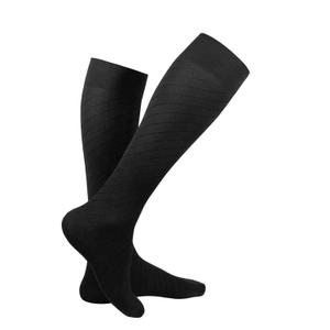 Truform Travel Compression Socks for Men and Women, 15-20 Knee High Over Calf Length, Black, X-Large