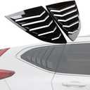 BOYUER for Honda CR-V CRV 2022 2021 2020 2019 2018 2017 Racing Style Rear Side Window Louvers, Sport Style Scoop Louvers Cover Blinds Cool Exterior Decoration (Bright black)
