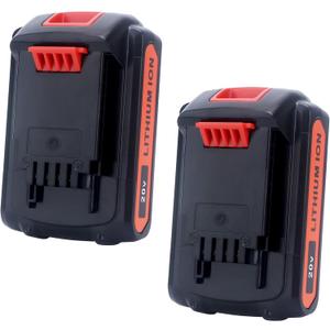 2 Pack 20V 4.0Ah Lithium Replacement Battery Compatible with Black and Decker 20v Cordless Power Tools, Replacement for 20v Battery LBXR20 LB20 LBX20 LBX4020 LBXR20-OPE LBXR2520