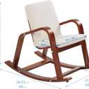 ECR4Kids Bentwood Rocking Chair with Armrests and Cushion, Dark Walnut, 26.75" L x 17" W x 22.2" H