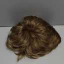 Wiginway Short Synthetic Wigs Light Brown with Highlights Fluffy Straight Full Bang Capless Heat Resistant Fiber Wigss for Women