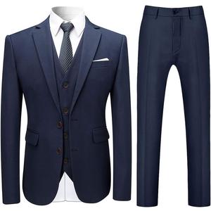 Cloudstyle Mens Stylish 3 Piece Dress Suit Classic Fit Wedding Formal Jacket & Vest & Pants (XX-Large, Navy)